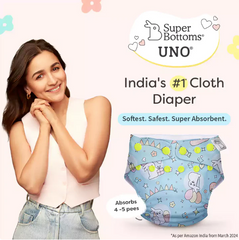 UNO Regular Cloth Diaper with only Dry Feel Pad (No Booster) - Hunny Bummy