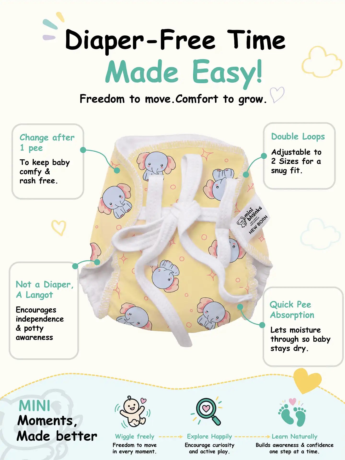 Little Joys - Mini Cloud Feel Dry Langot | Pack Of 2